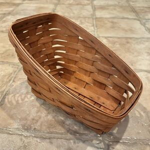Longaberger 1990 Slanted Vegetable Basket EUC Signed